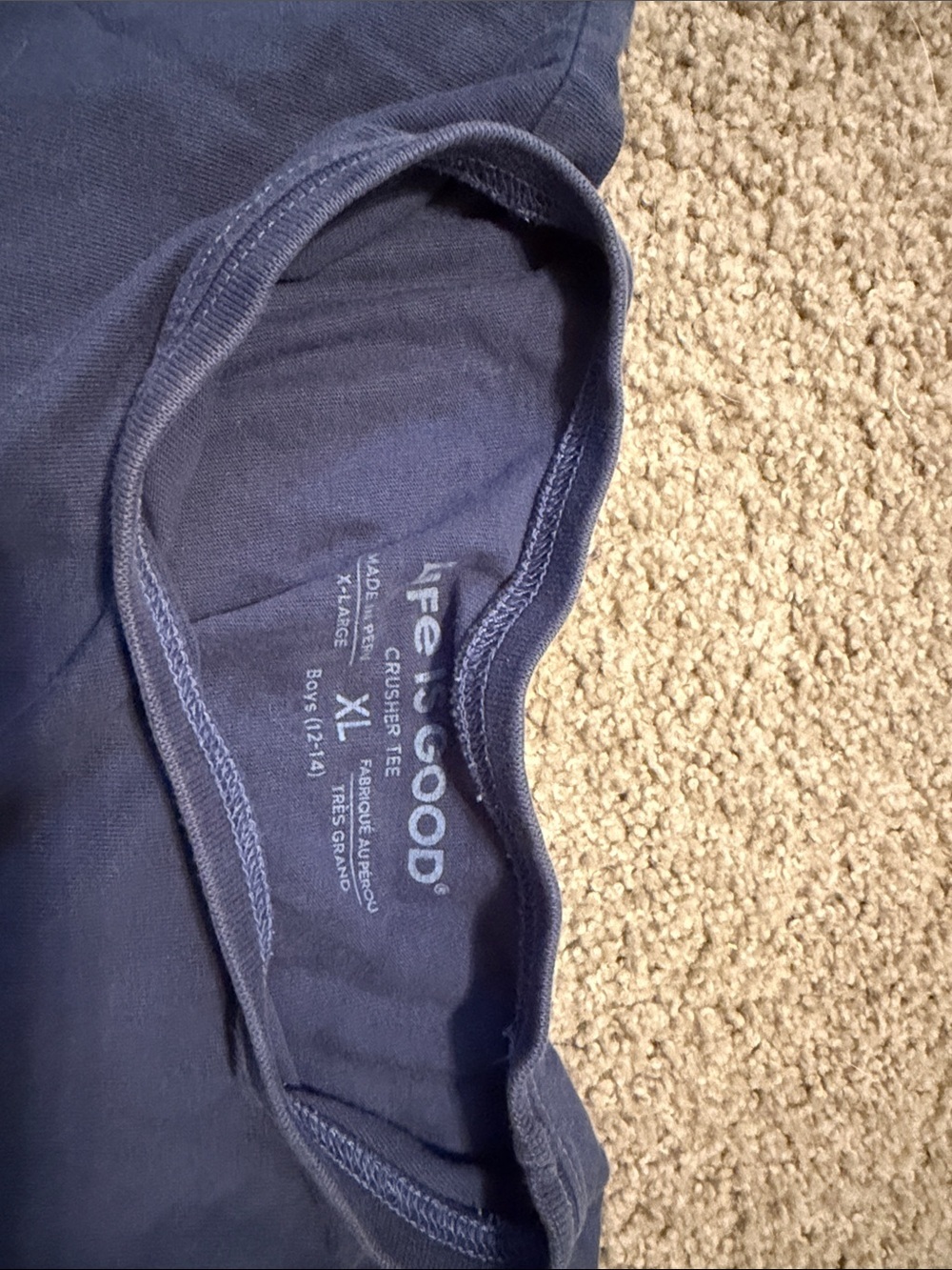 Life Is Good Navy Short Sleeve 'Happy Hour' Graphic Tee - Picture 2 of 3